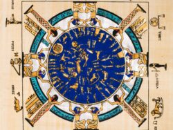 Egyptian papyrus showing the egyptian calendar.