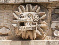 Detail of the temple of Quetzalcoatl, Teotihuacan (Mexico)
